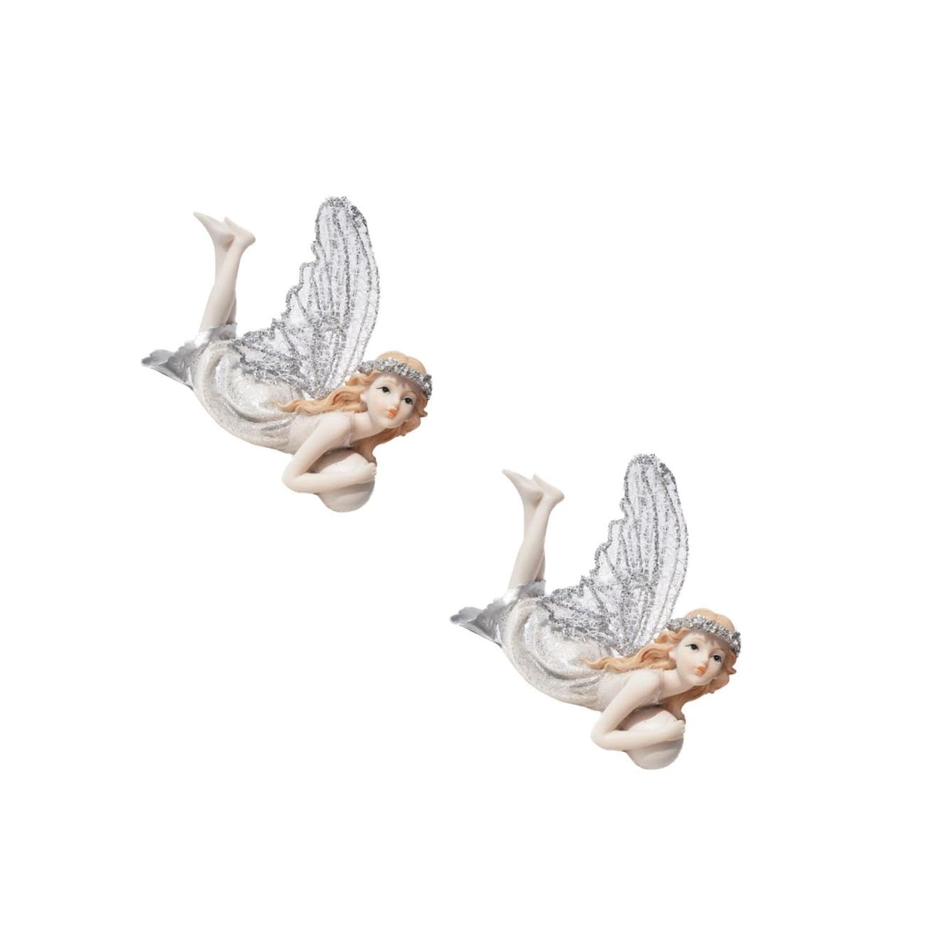 Figurines d'ange miniatures de fée fleurie pour décoration de table et succulentes en résine