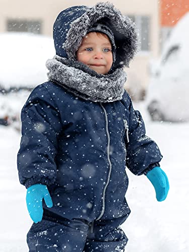 Image of Boao 5 Pairs Toddler Mittens Magic Stretch Black Kids Winter Knitted Gloves Multicolor Newborn Warm Gloves for Boys and Girls