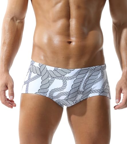 YUZHOU Mens Swim Briefs Camouflage Pattern Sexy Micro Bikini Swimwear Drawstring Swimsuit Men