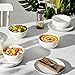 MALACASA 26 Oz Porcelain Soup Bowls Set of 4, White Ceramic Bowls for Kitchen, Cereal Bowl for Oatmeal, Fruit, Salad, Ramen and Rice Bowl -Dishwasher & Microwave Safe Bowls