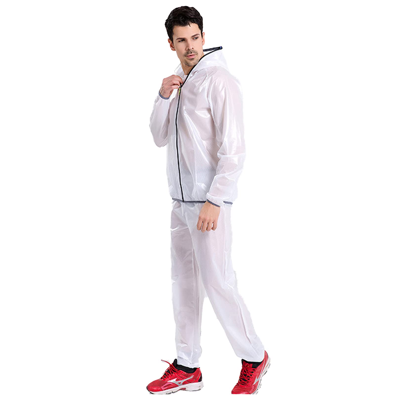 Chubasquero moto y running unisex talla M chubasquero ligero blanco impermeable para exterior