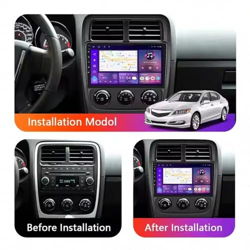 Pantalla Carplay coche para Dodge Caliber 2010-2012 con Android Auto inalámbrico y Bluetooth 2