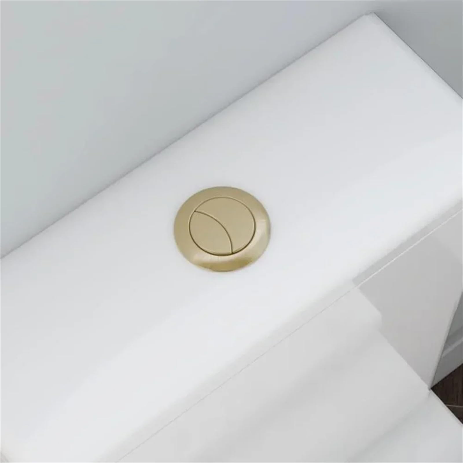 2 piezas de 38 mm latón cepillado dorado for inodoro con botón descarga, válvula acoplamiento cerrado, doble for baño Para Tanque De Agua De Inodoros