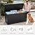 YITAHOME XXL 300 Gallon Extra Large Outdoor Deck Box, Lockable Resin Double-Wall Storage Box and Waterproof Patio Furniture Bin for Garden Tools & Pool Accessories, Black
