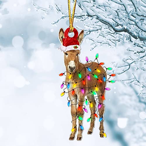 YOZUMD Pingente de suspensão de natal festivo delicioso efeito 3d desenho de natal leão galinha vead