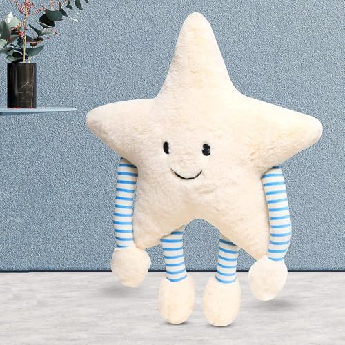 Image of Star Soft Pillow with Arm Leg Stuffed Soft Toy Doll for Home Car Birthday Gift Boys Girls Baby Kids 40 cm