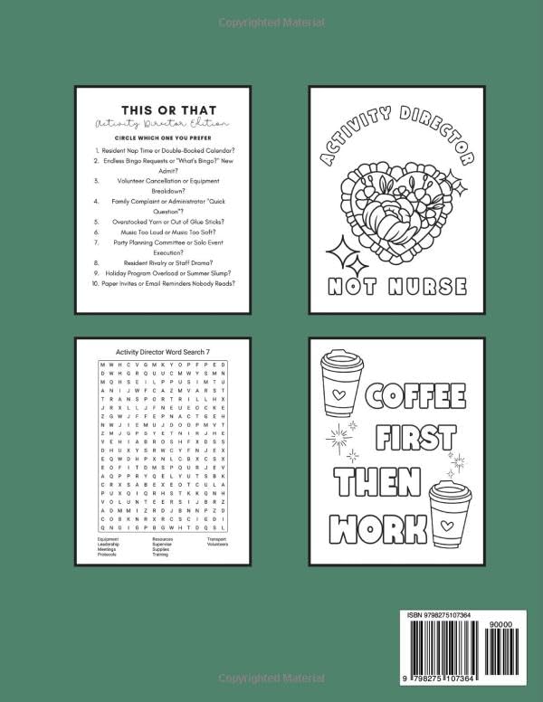 Activity Director Activity Book: Appreciation Gift for Activity Professionals Week For Activity Directors image 3