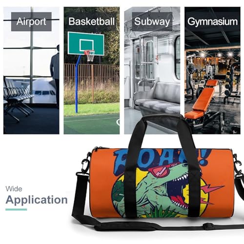 Duffel bag de gym robuste avec imprimé dinosaure original - 3