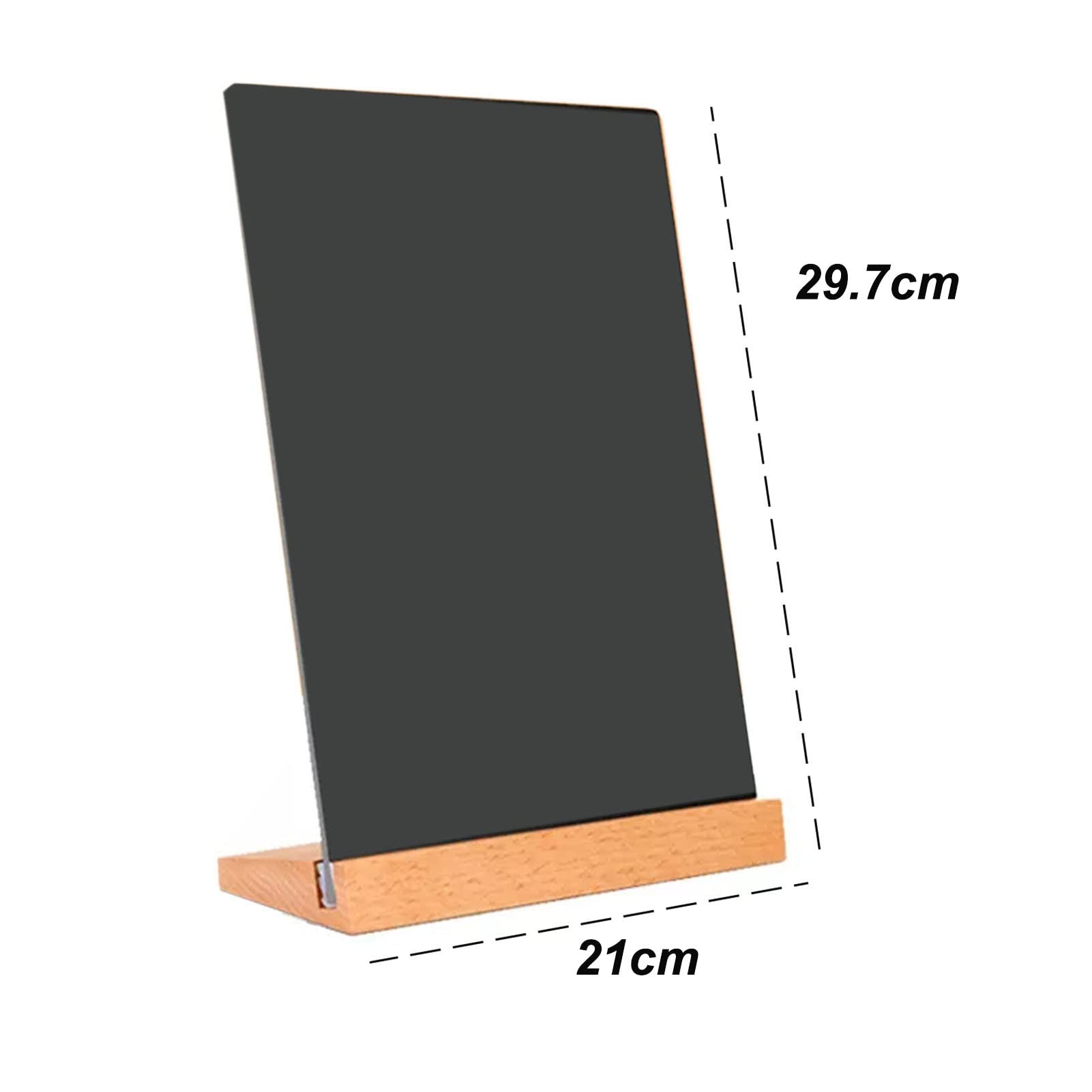 Letrero Pequeño De Pizarra con Soporte, Tablero De Tiza De Mesa para Menú, Mensaje, Letreros De Comida, para Buffet, Bar, Cafetería, Restaurante, Fiesta, Boda (Color : 6PACK, Size : A4)