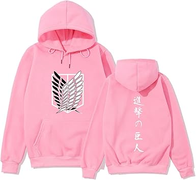 pink moletom com capuz anime