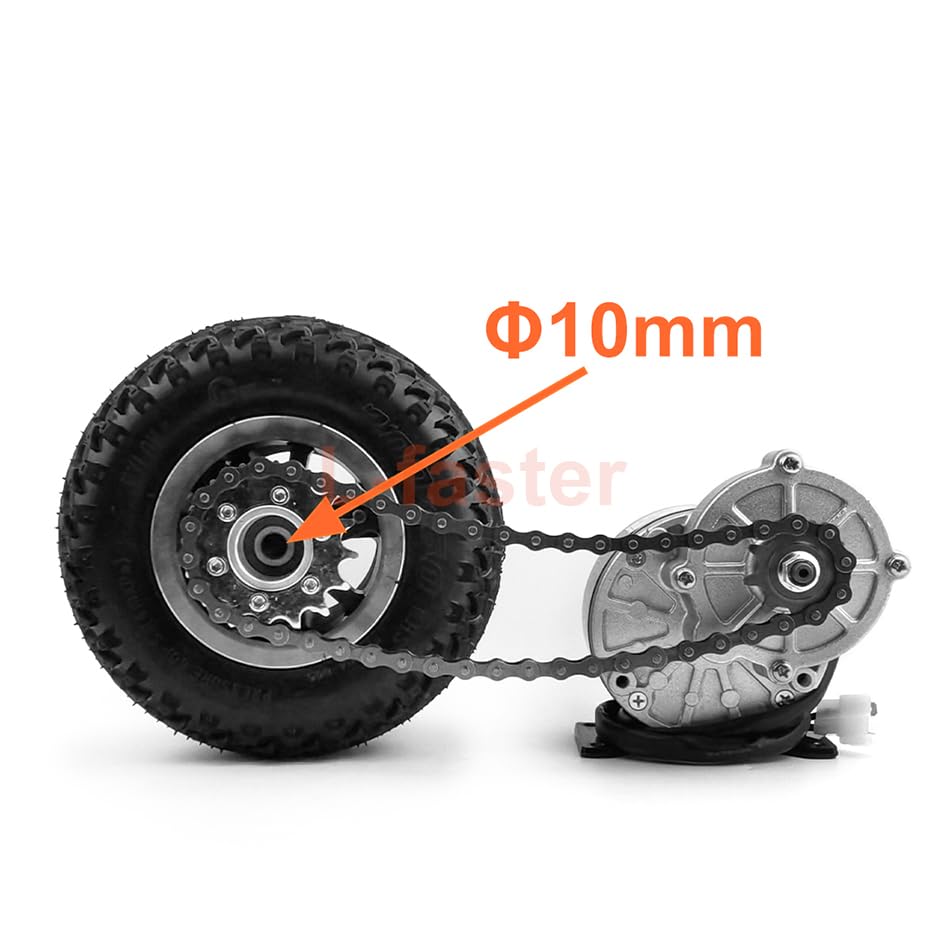 L-faster Cheap Heavy Duty Platform Trolley DIY Hand Carts Conversion Kits Dual 24V 350W DC Brushed Gear Motor 8 Inch Double Wheel with Remote kit (24V 350W Max Speed 9kph)