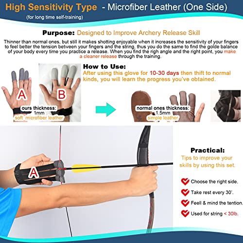 Archery Gloves & Arm Guard For Adult Training Bow, 2Pcs Set #TOP2