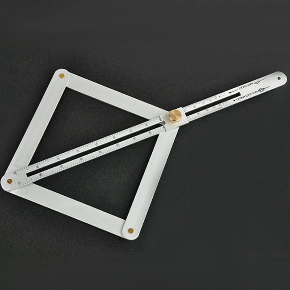DOITOOL Protractor for Woodworking Multi-Function Angle Tool Short Miter Measuring Ruler for Precise Miter Cuts Design for Carpenters and Projects