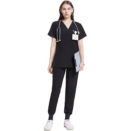 Uniforms World Scrubs for Women Set - Stretch Scrub Top & Pants...