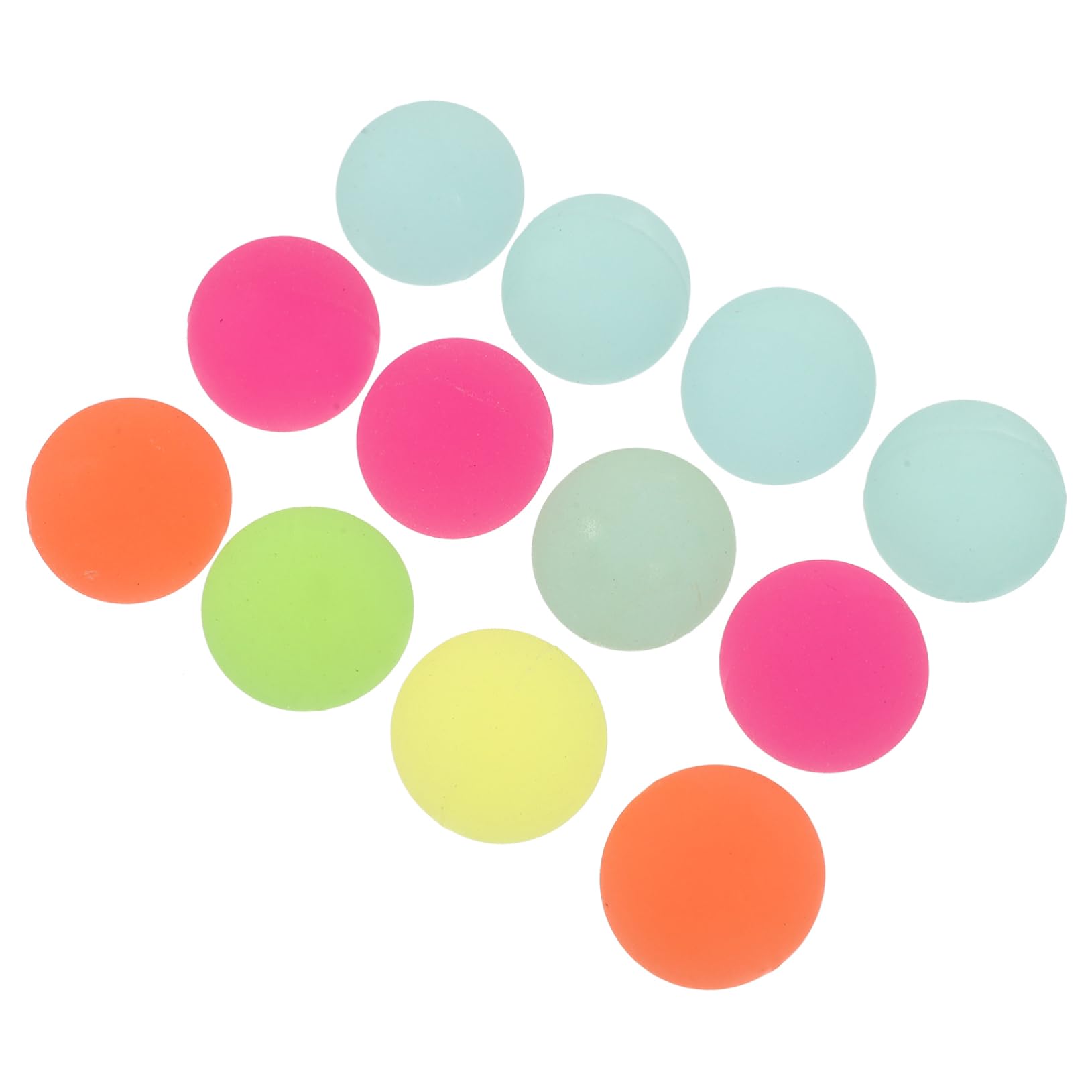 ORFOFE Elastic 32mm Luminous Ball Set 12 Pack Boys and Girls Bouncy Balls Nightlight Synthetic Rubber Jumping Toys for Boys Girls Great for Parties