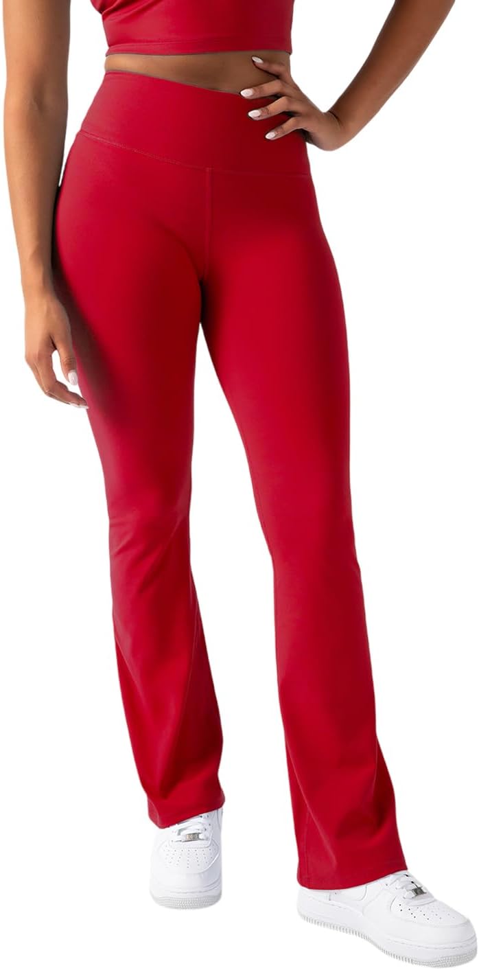 YITTY Active Women's UltraLuxe Kick Flare High Waist Legging, Athleisure, 4-Way-Stretch - Image 4