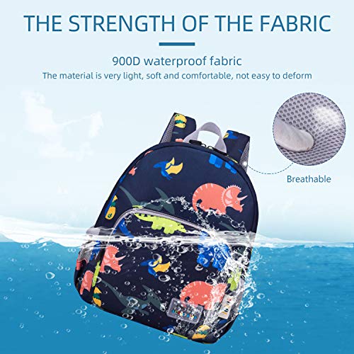 Willikiva 3D Dinosaur Backpack Toddler Backpacks For Boys And Girls Kids Backpack Waterproof Preschool Safety Harness Leash (Deep Blue) #TOP5