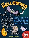 libro halloween bambini. album da colorare per bambini: disegni e labirinti.