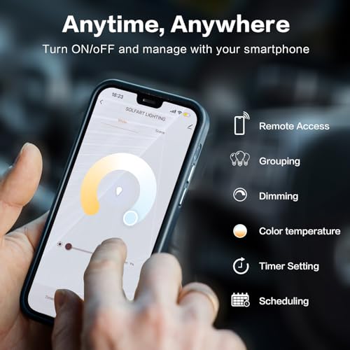 Image of SOLFART Dimmable Black Bathroom Light Fixtures Bathroom Vanity Light Over Mirror 40 Inch APP Control Modern Adjustable LED Lights Color Adjustable