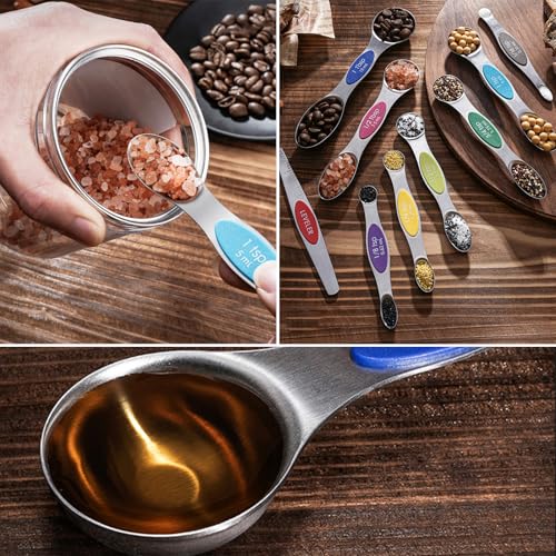 Set de Vasos y Cucharas Medidoras de Acero Inoxidable Magnético miniatura 5
