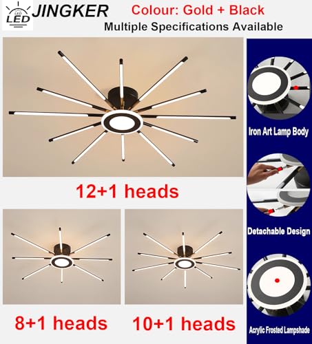 Plafonnier LED gradable télécommande éclairage moderne salon 3000K-6000K - 7