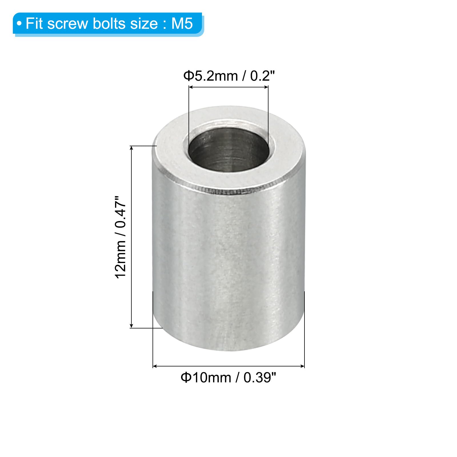 PATIKIL M5 Stainless Steel Spacers - Image 2