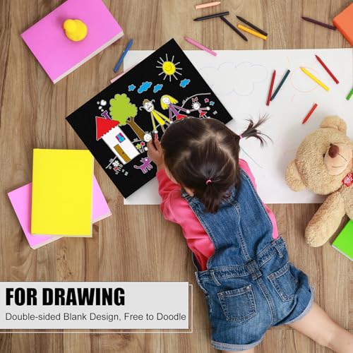 Image of Frienda 50 Pack Foam Board 12 X 16 Inch Black for School Art Projects | Rigid Foam Core Double Sided Surface, Lightweight for School Projects Crafts Presentations Office Displays Wedding Artwork