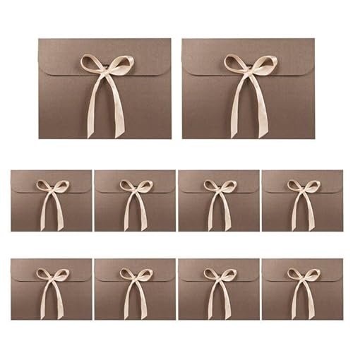 10枚 リボン付き 封筒 洋封筒 おしゃれ 洋形封筒 レターセット かわいい 手紙 招待状 挨拶状 案内状 感謝 結婚 ビジネス プレゼント