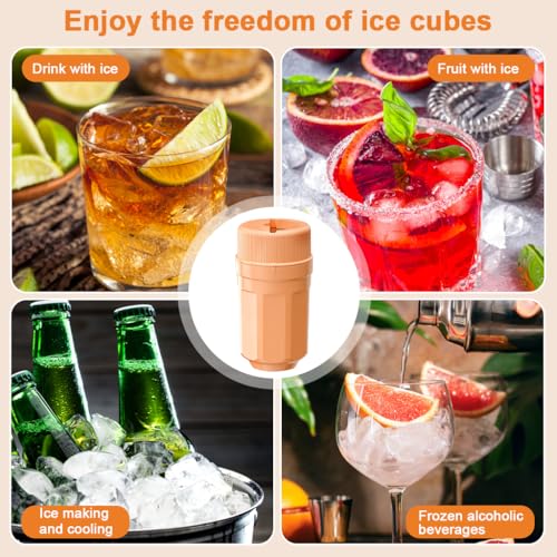 Image of Supvox Ice Cube Tray Twisting Ice Cup, Food Grade Silicone Ice Box with 3 No-Lid 10-Grid Ice Cube Plates, Easy Twist-Release Ice Rock Mold, Universal for Cups & Mugs