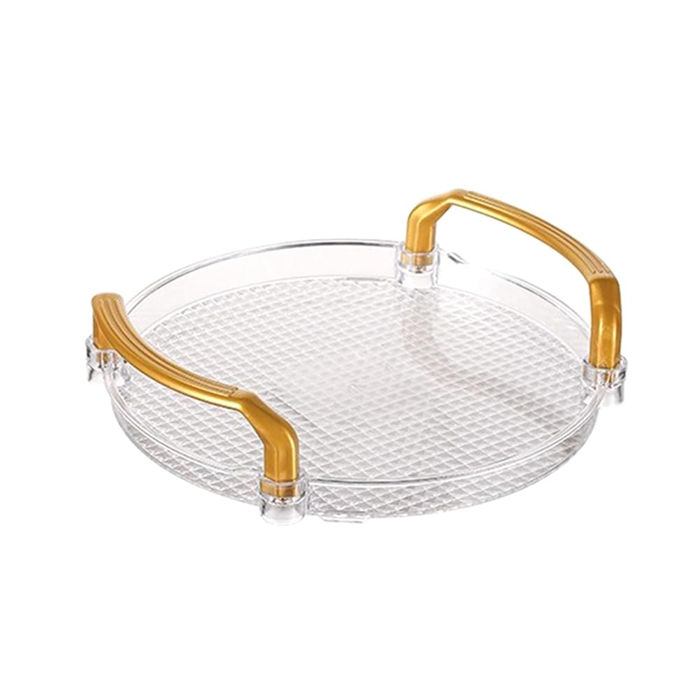 CTRLZS Bathroom Vanity Tray Decorative Tray with Golden Handle for Coffee Table 1 Piece A