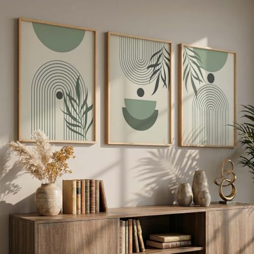Image of kotart Boho Painting Wall Art Home Decoration Paintings With Frame For Living Room Bed Room Hotel Wall Decor Digital Reprint Set of 3