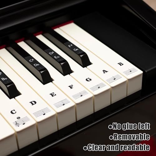 Klavier Keyboard Noten Aufkleber für 88/61/54/49/37 Tasten Klavieraufkleber für Klavier Lernen Anfänger Klavier Zubehör