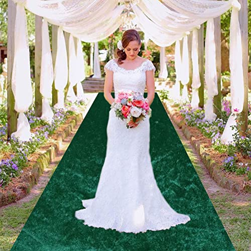 MODFUNS Emerald Green Aisle Runner for Wedding Ceremony 4FTx20FT