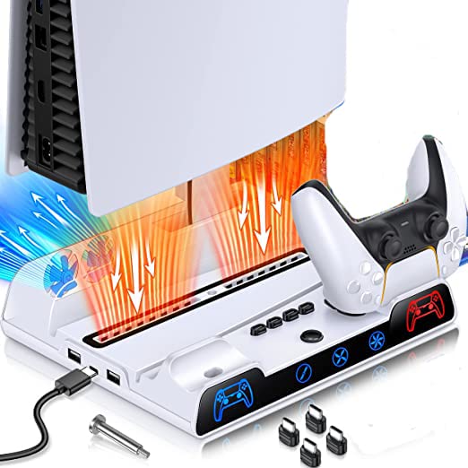 See full amazon price history chart for New World Cooling Stand for PS5 , Controller Charger ,Controller Charging Stand for PS5 Playstation 5 Disc and Digital Edition New World Cooling Stand for PS5 , Controller Charger ,Controller Charging Stand for PS5 Playstation 5 Disc and Digital Edition (B0B5YJN7Z4) Amazon Price History, Amazon Price Tracker