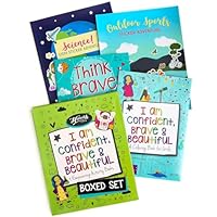 I Am Confident, Brave & Beautiful: Boxed Set - 4 Activity Books from Hopscotch Girls - 2 Coloring Books + 2 Sticker Books (English) 1734287640 Book Cover