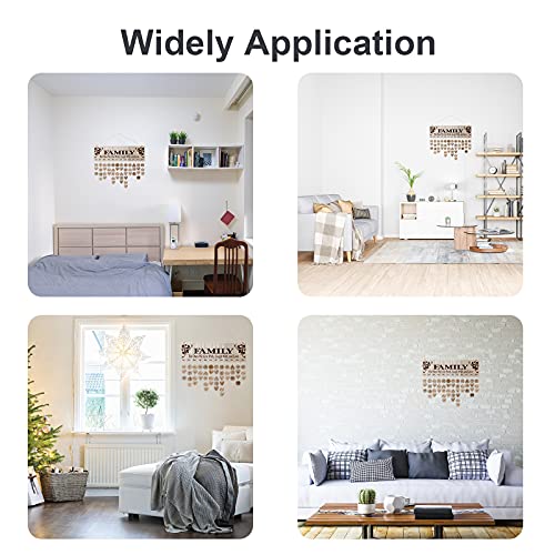 Family Birthday Board Wall Hanging-Family Birthday Calendar With Tags,Gifts For Mother Grandma Mother Parents,Wooden Family Calendar Birthday Reminder Calendar As Birthday Gifts And Home Décor #TOP4