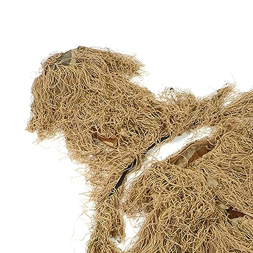 Terno de Camuflagem 3D Infantil, Roupa de Caça Infantil Cor do Deserto para Fotografia de Vida Selva