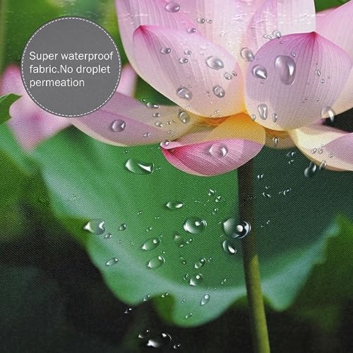 Rideau de douche textile de qualité supérieure avec motif lotus élégant - 6