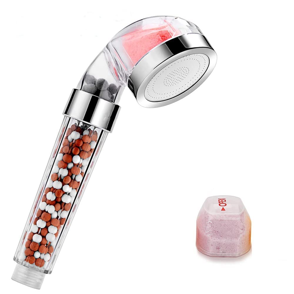 I FUSIONVitamin C Chlorine and Fluoride Handheld Shower Head Rose Filter Hard Water Softener