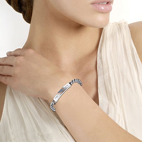 Flongo Men's Womens 2Pcs Real Love Stainless Steel Couples Matching Heart Link Wrist Valentine Love Engagement Promise Gift Bracelet #TOP2