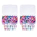 WILLBOND 500 Pieces Assorted Colored Mini Round Brad Pastel Brads with Storage Box for Arts Crafts Scrapbooking Making and DIY