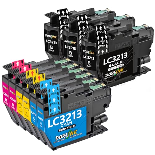 LC3213 LC3211 XL Kompatibel Druckerpatronen für Brother LC3213 für Brother MFC-J497DW DCP-J572DW DCP-J772DW DCP-J774DW MFC-J491DW MFC-J890DW MFC-J895DW (3 Schwarz,2 Cyan,2 Magenta,2 Gelb)