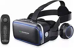 Óculos realidade virtual 3d com fone de ouvido e controle
