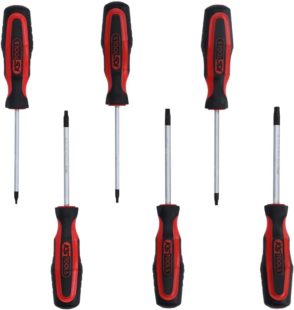 KS TOOLS ERGOTORQUEplus Screwdriver Set TX, 6 pcs tamperproof