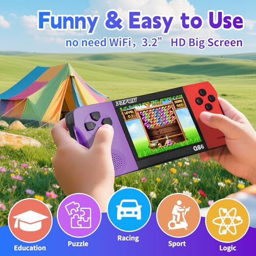 image for SNONBROS Retro Handheld Games for Kids, Built-in 216 Video Games, Rech