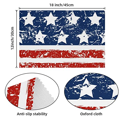Sets de table Happy 4Th of July pour protéger la table des plats chauds