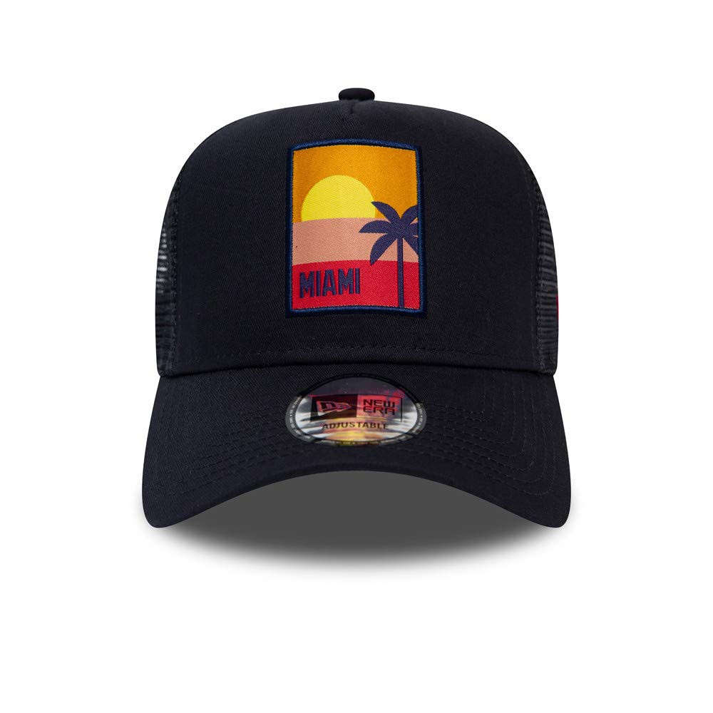 New Era Miami cap Verstellbar Trucker Kappe Sommer Patch USA Blau - One-Size