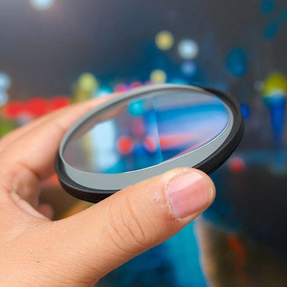 Filtro per effetti speciali, 82 mm in vetro con effetto mosso, filtro UV per fotocamera DSLR Fotografia, strisce di luce creative, schermo incrociato