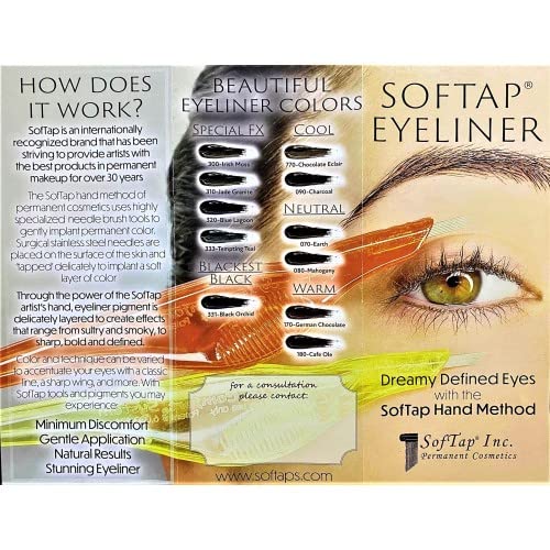 Permanent Makeup Brochure with Information about PMU for Eyeliner Hand Method by SofTap (Eye)