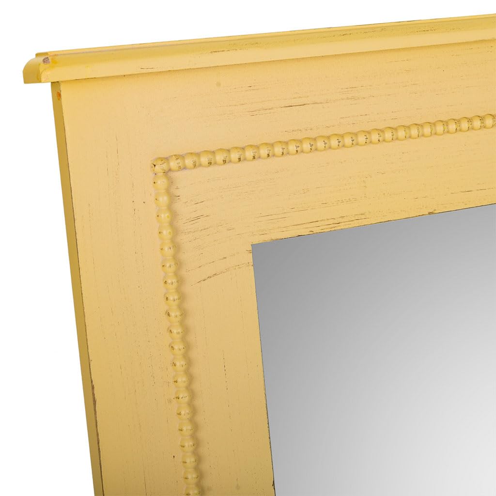 WANDERLUST DECO Espejo de Madera Amarillo 70x03x90